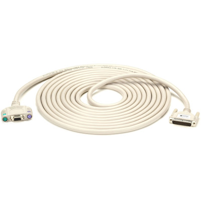 Black Box KVM User Cable - Keyboard/Monitor/Mouse Cable - PC (PS/2), Coax, 20-ft. (6.0-m) - 20 ft Coaxial Network Cable - Beige - 1 Each