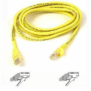 Belkin RJ45 Category 6 Snagless Patch Cable - 40 ft Category 6 Network Cable - First End: 1 x RJ-45 - Male - Second End: 1 x RJ-45 - Male - Patch Cable - Yellow - 1 Each
