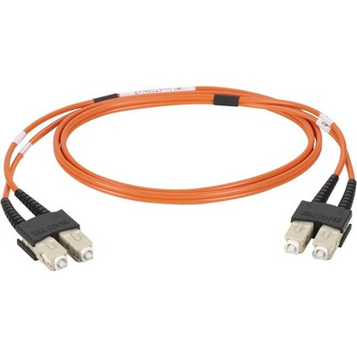 Black Box Fiber Optic Duplex Patch Network Cable - 32.80 ft Fiber Optic Network Cable for Network Device - First End: 2 x SC Network - Male - Second End: 2 x SC Network - Male - Patch Cable - OFNR - 50/125 &micro;m - Orange - 1 Each