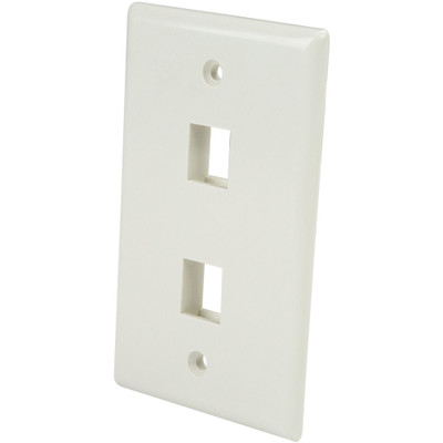 StarTech.com Dual Outlet RJ45 Universal Wall Plate White - 2 x Total Number of Socket(s) - White - 2 x RJ-45 Port(s) - 1