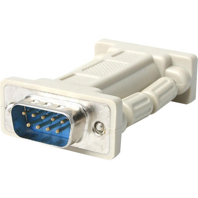 StarTech.com DB9 Serial Null Modem Adapter - 1 x 9-pin DB-9 Male - 1 x 9-pin DB-9 Female - Gray - 1 Each