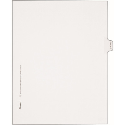 Avery&reg; Index Divider - 25 x Divider(s) - Side Tab(s) - Exhibit 17 - 1 Tab(s)/Set - 8.5" Divider Width x 11" Divider Length - Legal - 8.50" Width x 11" Length - White Paper Divider - 20% Recycled - 1