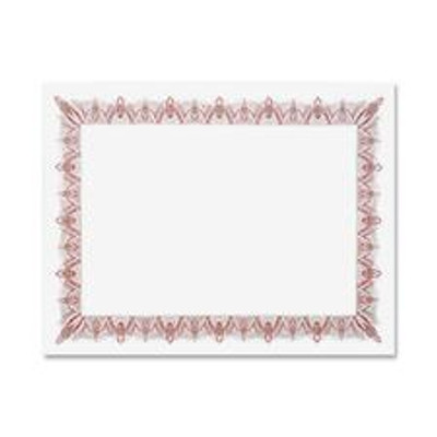 Geographics Gold Seal Parchment Certificates - 24 lb Basis Weight - 8.5" Width x 11" Length - Inkjet, Laser Compatible - Red with Red Border - Parchment Paper - 25 / Pack