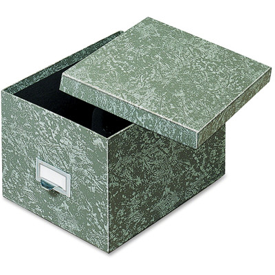 Globe-Weis Agate Heavy-duty Card File Lid Box - Internal Dimensions: 9" Width x 6" Height - External Dimensions: 11.6" Depth - 1000 x Card - Heavy Duty - Fiberboard - Green - For Card, Check - Recycled - 1 Each