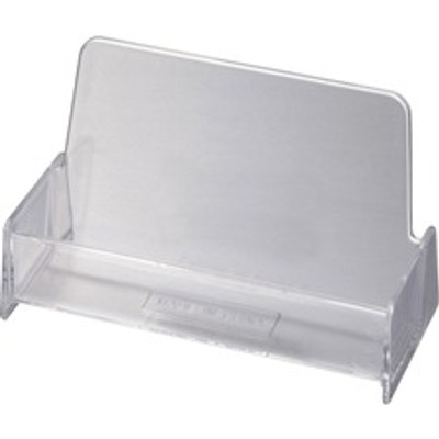 Officemate Business Card Holders - 1.9" Height x 3.9" Width x 2.4" Depth - Plastic - Clear - 1 Each