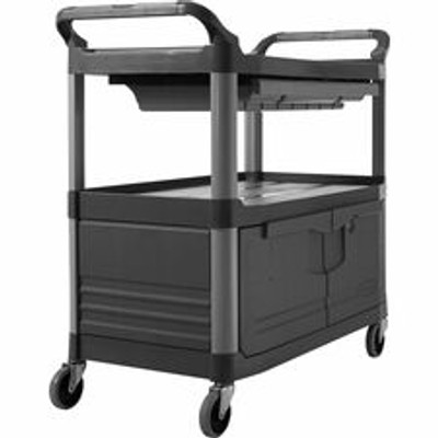 Rubbermaid Commercial Instrument Cart - 3 Shelf - 300 lb Load Capacity - 4" Caster Size - 40.60" Width x 20" Depth x 37.75" Height - Gray - 1 Each