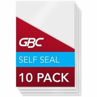 GBC Self Sealing Laminating Pouches - Sheet Size Supported: Wallet-size - Laminating Pouch/Sheet Size: 2.38" Width x 3.88" Length x 8 mil Thickness - Glossy - for Document, Photo - Self-adhesive, Easy Peel, Durable - Clear - 10 / Pack