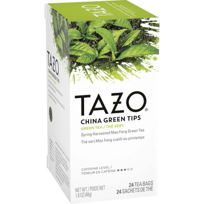 Tazo China Green Tips Green Tea Bag - Green Tea - 24 Filterbag - 24 / Box