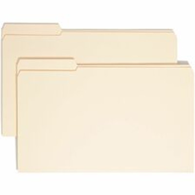 Smead 1/3 Tab Cut Legal Recycled Top Tab File Folder - 8 1/2" x 14" - 3/4" Expansion - Top Tab Location - Left Tab Position - 11 pt. - 2 Plys - Manila - Reinforced, Durable, Reinforced Tab, Rounded Corner - 10% Recycled - 100 / Box