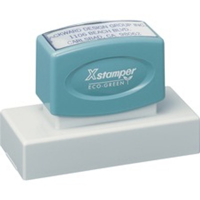 Xstamper Xtra Large Custom Stamp - Custom Message Stamp - 1.19" Impression Width x 3.12" Impression Length - 50000 Impression(s) - Recycled - 1 Each