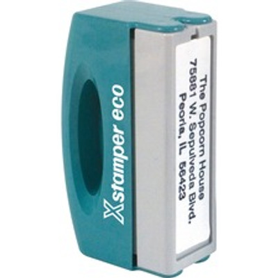 Xstamper Pocket Stamp/Notary Address Stamp - Custom Message Stamp - 0.50" Impression Width x 2" Impression Length - 50000 Impression(s)Plastic - Recycled - 1 Each
