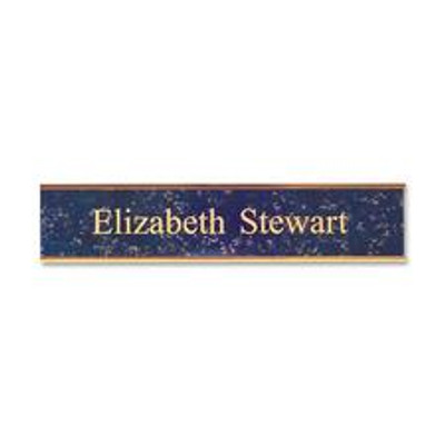 Xstamper Framed Standard Aluminum Wall Sign - 10" Width x 2" Height - Wall Mountable - Indoor, Outdoor - Aluminum - Gold - 1 Each