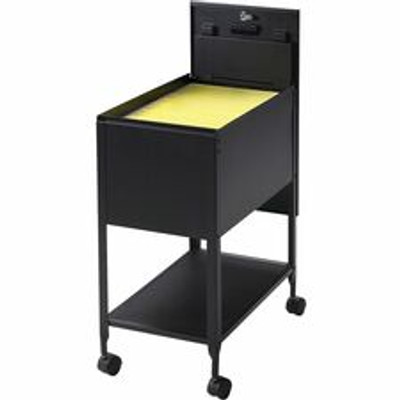 Lorell Standard Mobile File - 4 Casters - 13.50" Width x 24.75" Depth x 28.25" Height - Black - 1 Each