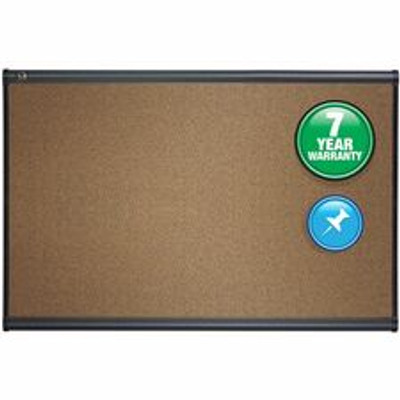 Quartet Prestige Bulletin Board - 48" Board Height x 72" Board Width - Brown Cork Surface - Self-healing, Durable - Light Cherry Frame - 1 Each