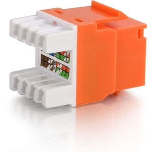 C2G CAT5e Keystone Jack - 1 - RJ-45 Network Female - Orange