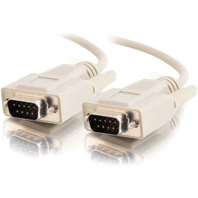 C2G DB9 Cable - 25 ft Serial Data Transfer Cable - First End: 1 x 9-pin DB-9 Serial - Male - Second End: 1 x 9-pin DB-9 Serial - Male - Beige - 1 Each