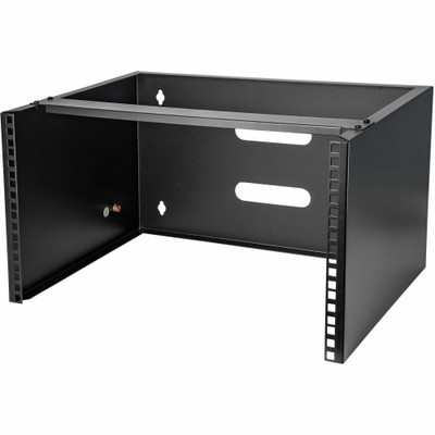 StarTech.com 6U Wall-Mounting Bracket for Patch Panel - 13.78 in. Deep - For Rack - Wall Mountable Open Frame - 2 Post - Black - Steel - 44.20 lb Maximum Weight Capacity