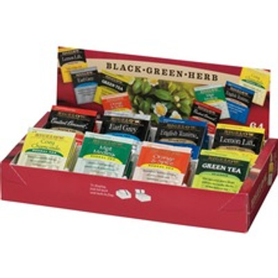 Bigelow Assorted Flavor Herbal Tea, Black Tea, Green Tea Bag - Herbal Tea, Black Tea, Green Tea - 64 / Box