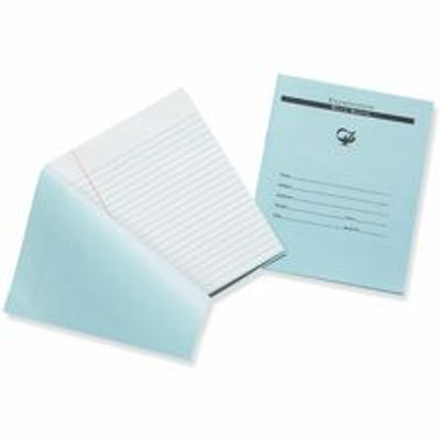 Pacon Blue Book Examination Book - 8 Sheets - 0.37" Ruled - Red Margin - 7" x 8 1/2" Sheet Size - White Paper - Blue Cover - Bond Paper - Recycled - 1000 / Carton