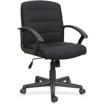 Lorell SOHO Upholstered Task Chair - Black Seat Color - Fabric Seat Material - Black Back Color - Fabric Back Material - 1 Each