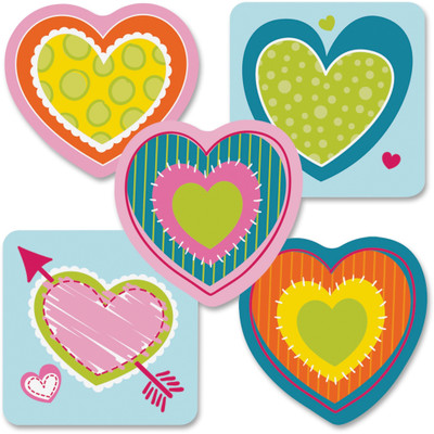 Carson Dellosa Education Hearts Mini Cut-outs - Learning, Encouragement, Fun, Valentine's Day Theme/Subject - 36 x Heart Shape - 3" Width x 3" Length - Multicolor - 36 / Pack