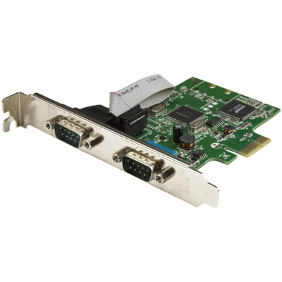 StarTech.com 2-Port PCI Express Serial Card with 16C1050 UART - RS232 - Low-profile Plug-in Card - PCI Express x1 - PC, Linux - 2 x Number of Serial Ports External - 1 - TAA Compliant