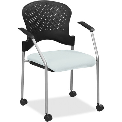 Eurotech Breeze Chair with Casters - Breezy Seat Color - Fabric, Vinyl Seat Material - Breezy Back Color - Plastic Back Material - Gray Frame Color - Four-legged Base - Castillo Breezy - Armrest - 1 Each