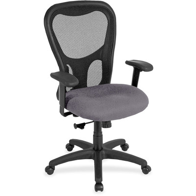 Eurotech Apollo Synchro High Back Chair - Carbon Seat Color - Fabric, Vinyl Seat Material - High Back - 5-star Base - Canyon Carbon - 1 Each