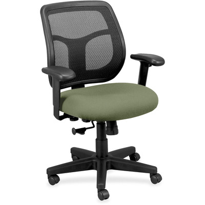 Eurotech Apollo Mid-back Task Chair - Mint Chocolate Seat Color - Vinyl, Fabric Seat Material - Mid Back - 5-star Base - 1 Each