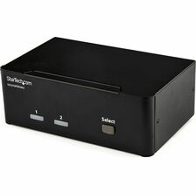 StarTech.com 2 Port DisplayPort Dual-Monitor KVM Switch - DisplayPort KVM - 4K 60 Hz - 2 Computer(s) - 1 Local User(s) - 4K - 3840 x 2160 - 6 x USB - USB 2.0 - 6 x DisplayPort - Desktop - TAA Compliant