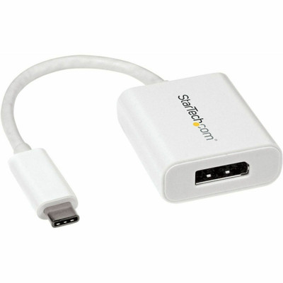 StarTech.com USB-C to DisplayPort Adapter - 4K 60Hz - White - 1 x 24-pin USB Type C - Male - 1 x 20-pin DisplayPort 1.2 Digital Audio/Video - Female - White - 1 Each