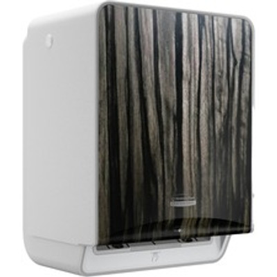 LoCor Mechanical Hands-Free Roll Dispenser - Touchless Dispenser - 10" Height x 12.4" Width x 16.8" Depth - White - Hands-free, Key Lock - 1 Each