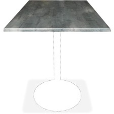 Holland Bar Stools Utility Table Top - Square Top - 36" Table Top Width x 36" Table Top Depth - Black Steel - 2 / Carton