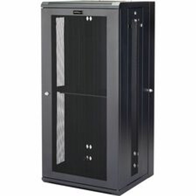 StarTech.com 26U Wall-Mount Server Rack Cabinet - 20 in. Deep - Hinged - For Server, LAN Switch, Patch Panel - 26U Rack Height15.70" Rack Depth - Wall Mountable - Black - Steel, Mesh - 198.42 lb Static/Stationary Weight Capacity