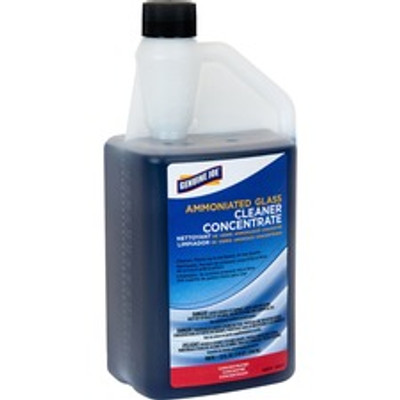 Genuine Joe Ammoniated Glass Cleaner - Concentrate - 32 fl oz (1 quart) - Recommended For: Grease Remover - Blue - 1 Each