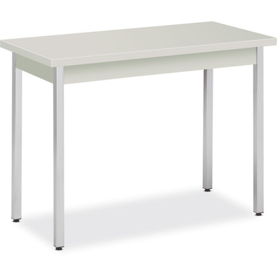 HON Utility Table, 40"W x 20"D - Natural Rectangle Top - Chrome Four Leg Base - 4 Legs x 40" Table Top Width x 20" Table Top Depth x 1.13" Table Top Thickness - 29" Height - Educational Environment - Assembly Required - Melamine Top Material - 1 Each