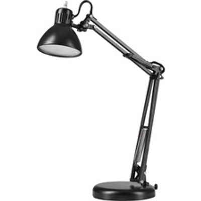 Lorell 4.5-watt LED Bulb Architect-style Lamp - 18" Height x 6" Width - 4.50 W LED Bulb - Desk Mountable - Black - for Desk, Table