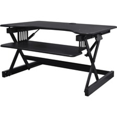 Lorell Adjustable Desk Riser Plus - 40 lb Load Capacity - 32" Width x 20.50" Depth - Desktop - Black - Ergonomic