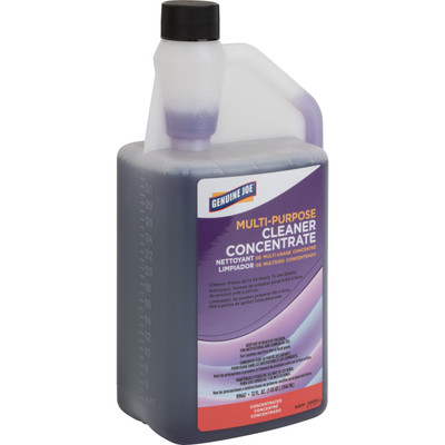Genuine Joe Lavender Concentrated Multipurpose Cleaner - Concentrate - 32 fl oz (1 quart) - Lavender Scent - Butyl-free, Phosphate-free, Spill Proof, Deodorize, Long Lasting - Purple - 1 Each