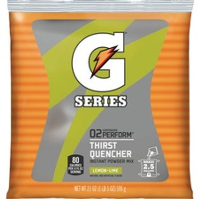 Gatorade Lemon/Lime Thirst Quencher Powder Mix - Powder - 1.31 lb - 2.50 gal Maximum Yield - Lemon Lime - 32 / Carton