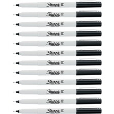 Sharpie Ultra Fine Permanent Markers - Ultra Fine Narrow Marker Point - Alcohol Based - 1 Dozen