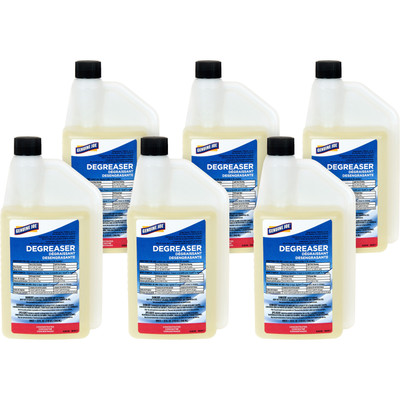 Genuine Joe Degreaser - Concentrate - 32 fl oz (1 quart) - Recommended For: Lipstick Remover - Amber - 6 / Carton