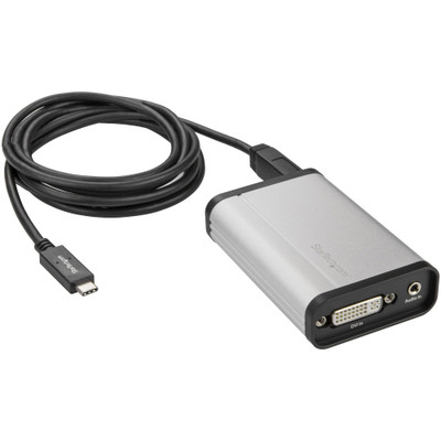 StarTech.com DVI to USB C Video Capture Device - 1080p 60fps - Functions: Video Capturing, Video Recording, Video Streaming, Video Editing - 1920 x 1080 - DVI - USB - Audio Line In - 1 Each - Mac, PC - External - TAA Compliant