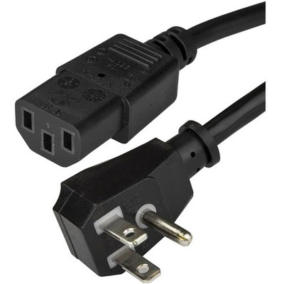 StarTech.com Standard Power Cord - For Scanner, Monitor, Printer, Desktop Computer - 125 V AC / 10 A - Black - 15 ft Cord Length - NEMA 5-15P / IEC 60320 C13 - North America - 1 Each