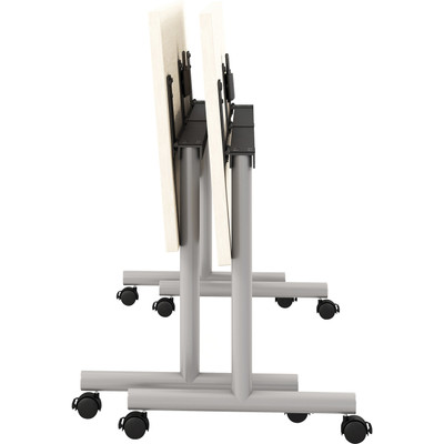 Special-T Kingston 60"W Table Flip Top Base - Metallic Silver Flip Base - 27.75" Height x 22" Width x 55" Length - Assembly Required - 1 Each