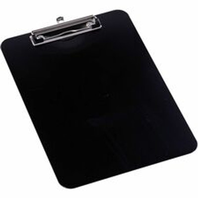 Business Source Shatterproof Clipboard - 8 1/2" x 11" Sheet Size - Plastic - Black - 1 Each