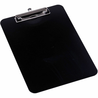Business Source Shatterproof Clipboard - 8 1/2" x 11" Sheet Size - Plastic - Black - 1 Each