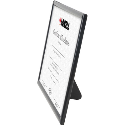 Lorell U-channel Frame - 10" x 8" Frame Size - Rectangle - Desktop - Horizontal, Vertical - Black - 1 Each