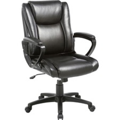 SOHO High-Back Office Chair - Black Seat Color - Bonded Leather Seat Material - Black Back Color - Bonded Leather Back Material - High Back - 5-star Base - 1 Each