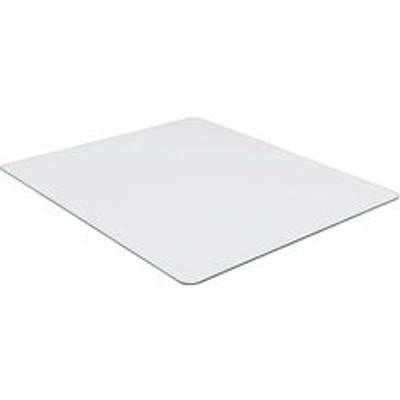 Lorell Tempered Glass Chairmat - Carpet, Hardwood Floor, Marble - 50" Length x 44" Width x 0.250" Thickness - Rectangular - Tempered Glass - Clear - 1 Each